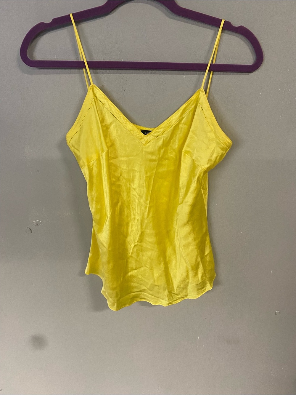 J Crew yellow  Satin Spaghetti Strap Cami Top - Women Y2K
